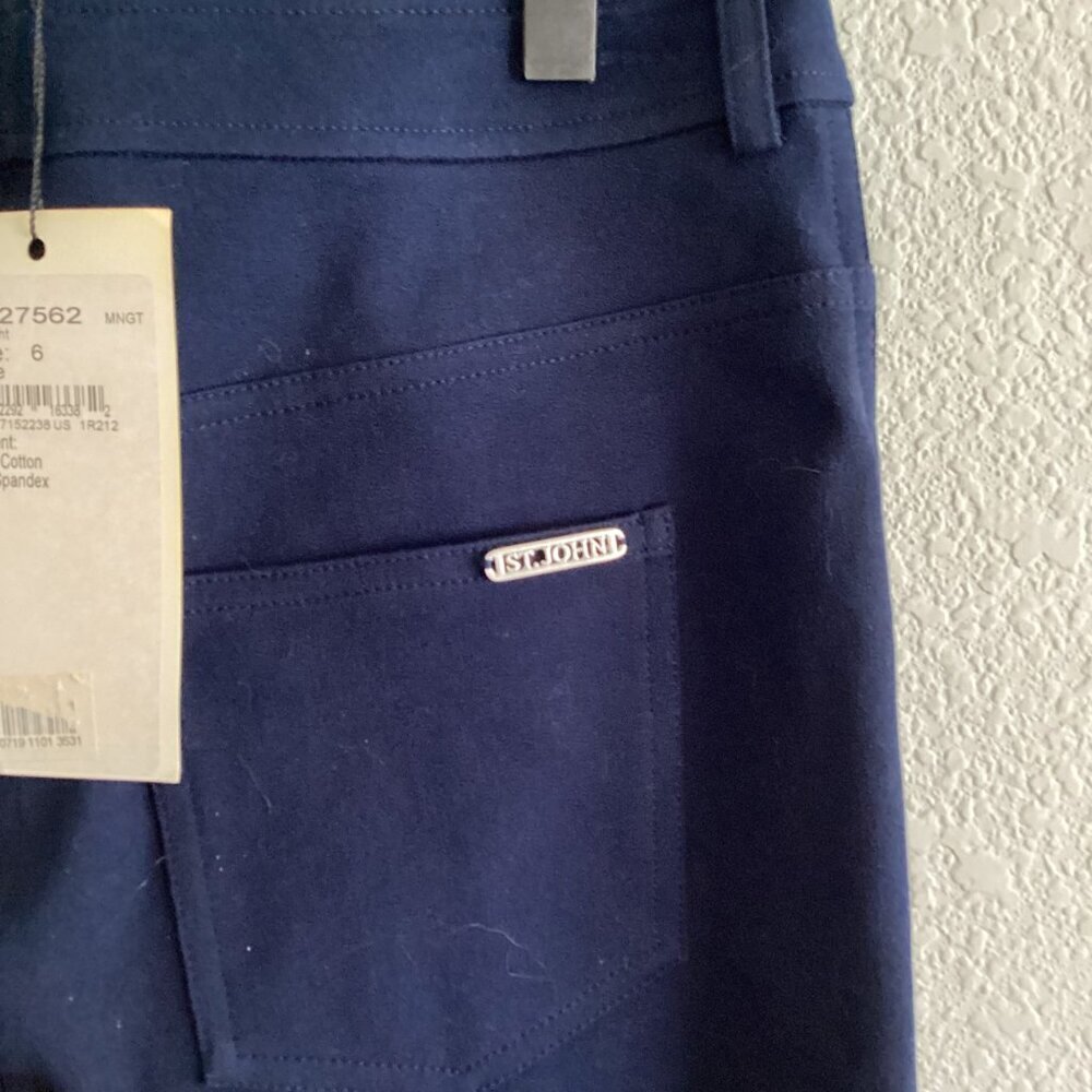 St. John Marie Blue Stretch Pants – Size 6 (NWT) - Picture 9 of 10